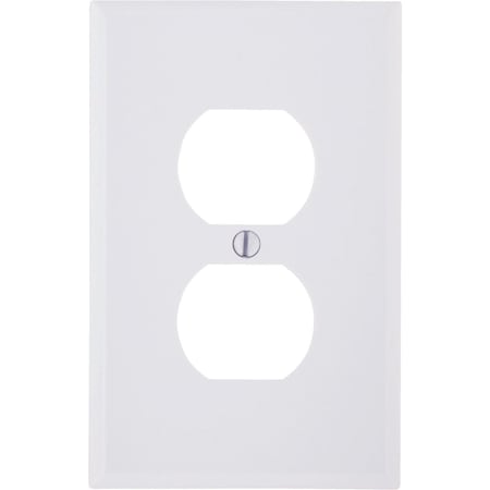 Leviton Mid-Way 1-Gang Smooth Plastic Outlet Wall Plate, White 021-80503-00W